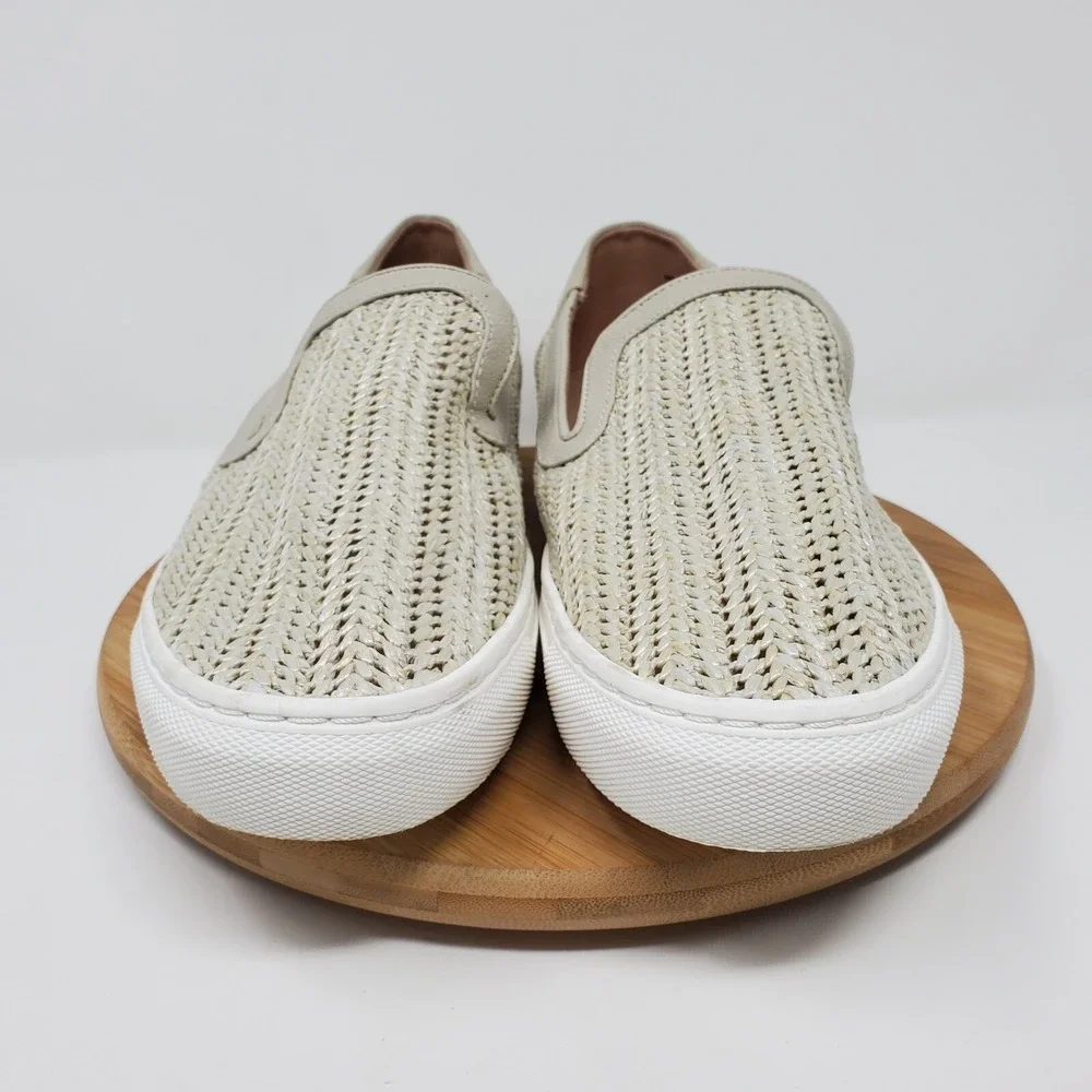 Steven by Steve Madden Katia Womens 10 Sneakers Beige Raffia Slip On Loafer Shoe